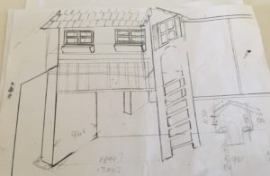 cubby house sketch and plan