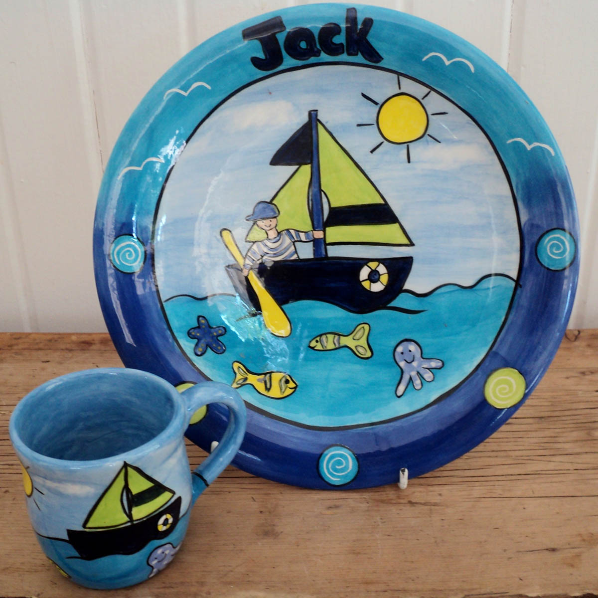 boat theme ceramics