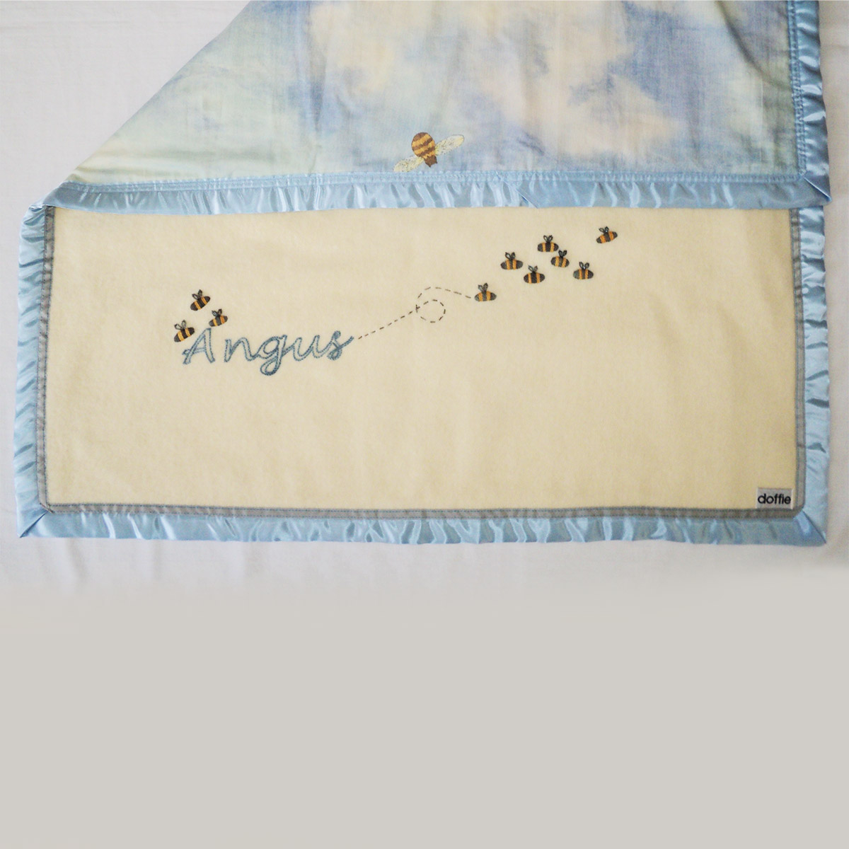 embroidered bespoke blanket